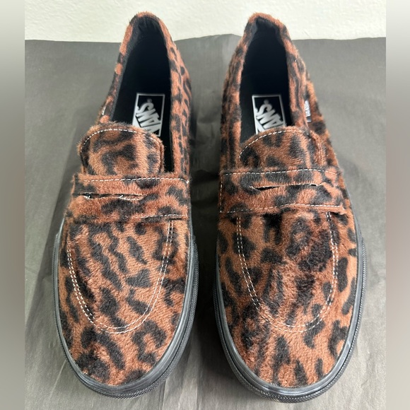 NWOT Vans Women's Brown/Black Leopard Loafers Skate Sneakers, 5, 6 & 6.5 - Picture 4 of 12